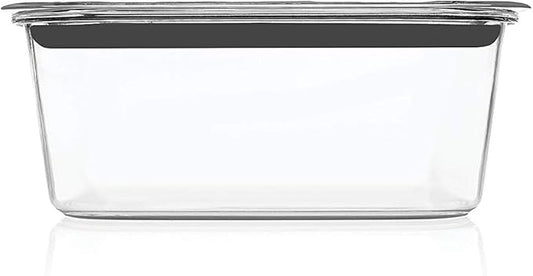 Rubbermaid Brilliance Large Food Storage Container, 9.6 Cup, BPA-Free, Leak-Proof, Clear