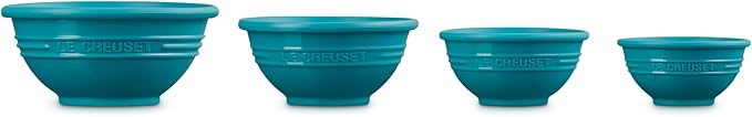Le Creuset Silicone Prep Bowls, Set of 4, Caribbean