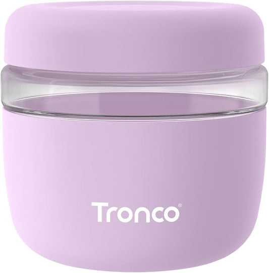 Tronco 24 oz Glass Lunch Bowl Container with Lid, Glass Food Storage Containers, Leak & Spill Proof, Soup & Stew Food Storage, Meal Prep, Airtight, Microwave Safe, BPA-Free - Ideal Gifts