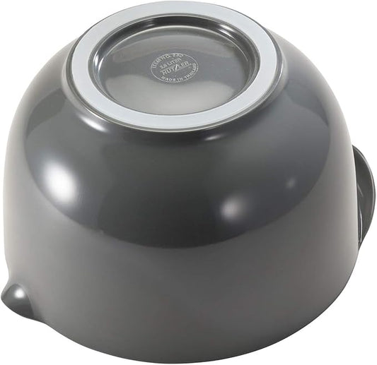 Hutzler, melamine, mixing bowl with spout, 2.5-Liter, Gray