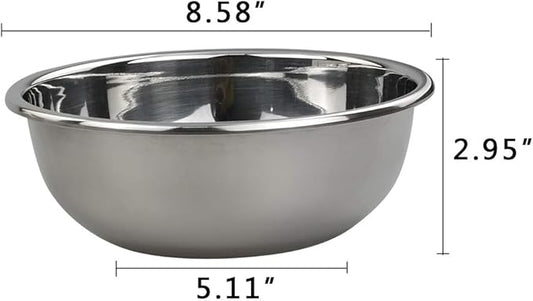 18/10 Stainless Steel Mixing Bowls, Nesting Bowls for Meal Prep, Serving, Baking, Set of 4