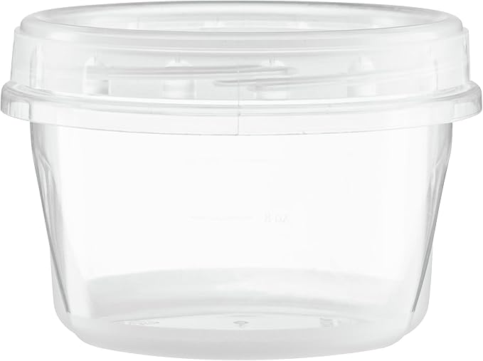 (16 Ounce 10 Pack) Clear Twist cap Containers with Screw on Lids Twist Top Food Storage Freezer Containers