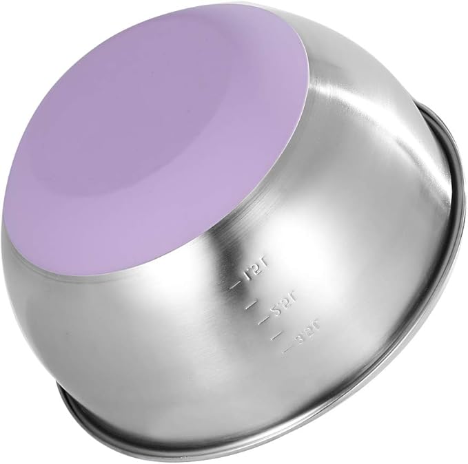 Mixing Bowl Large Stainless Steel 5 Quart Deep Bowl Kitchen Metal with Non-slip Bottom for Baking Cooking Marinating & Food Prep Serving, Dishwasher Safe