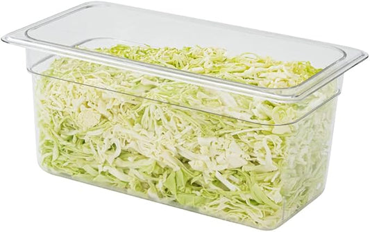 Restaurantware Met Lux 1/3 Size Food Storage Container 1 6 Inch Deep Proofing Box - Rectangle Graduated Measurements Clear Plastic Food Grade Storage Container Dishwashable Lids Sold Separately
