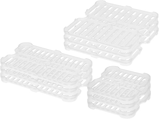 Colander Tray 9pc Set Storage containers, 3pc Shape, Plastic, BPA Free