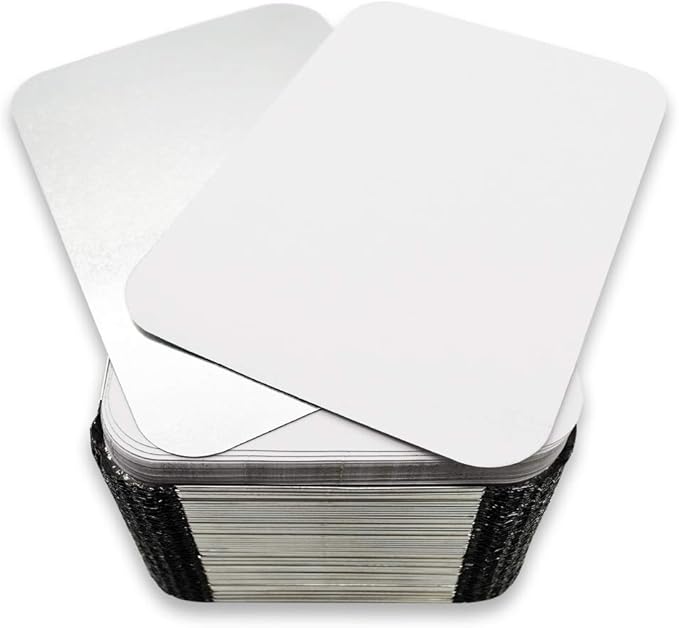 (120 Pack) Premium 1.5-LB Takeout Pans with Lids l Medium 7" x 5" x 2" l Heavy Duty Disposable Aluminum Foil for Catering Party Meal Prep Freezer Drip Pans BBQ Potluck Holidays