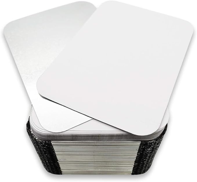 (120 Pack) Premium 2.5-LB Takeout Pans with Lids - 8.6" x 6.1" x 2" l Heavy Duty Disposable Aluminum Foil for Catering Party Meal Prep Freezer Drip Pans BBQ Potluck Holidays
