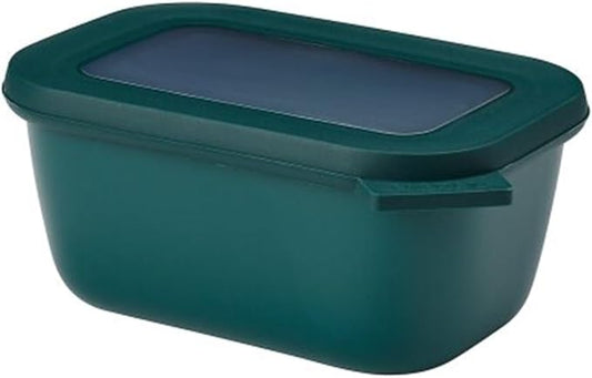 Mepal Cirqula Multi Bowl Rectangular 750 ml Nordic Pine-Food Storage Box-Stackable-Dishwasher Safe, Polypropylene