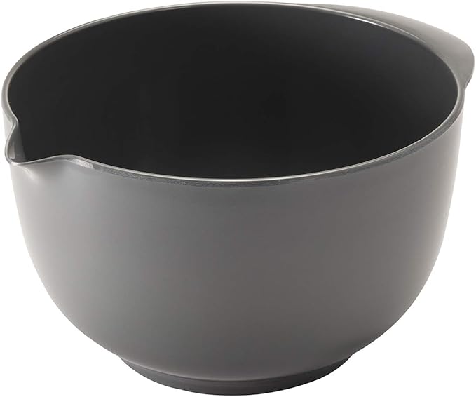 Hutzler, melamine, mixing bowl with spout, 2.5-Liter, Gray