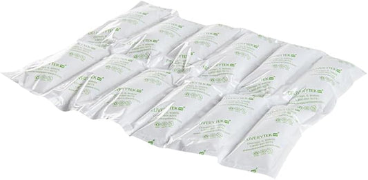 Restaurantware Delivery Tek 15.4 x 11.4 Inch Ice Sheets 10 Durable Cold Packs - Easy-To-Use Design Leakproof Plastic Shipping Ice Packs Reusable For Frozen Meat Vegetables or Beverages