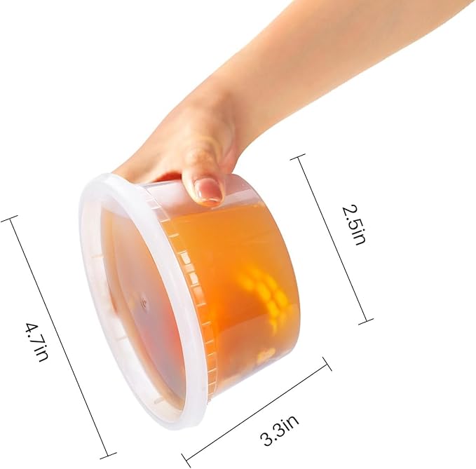EDI [12 OZ, 250 Sets] Wholesale Plastic Deli Food Storage Containers with Airtight Lids | Microwave-, Freezer-, Dishwasher-Safe | BPA Free | Heavy-Duty | Meal Prep | Leakproof | Recyclable