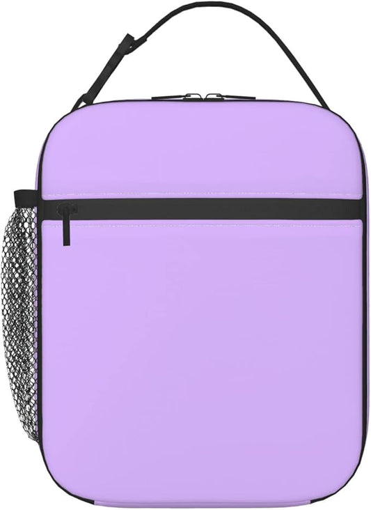 Light Purple Lunch Bag for Kids Girls Women Washable Thremal Picnic Meal Box for School Office Beach Insulated Cooler Reusable Portable