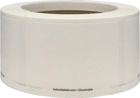 InStockLabels Dissolvable Food Storage Labels, 2 x 3 Inch, 500-Pack - Convenient Blank Adhesive Stickers for Organization and Food Rotation, Meal Prep Stickers Dissolve in Water