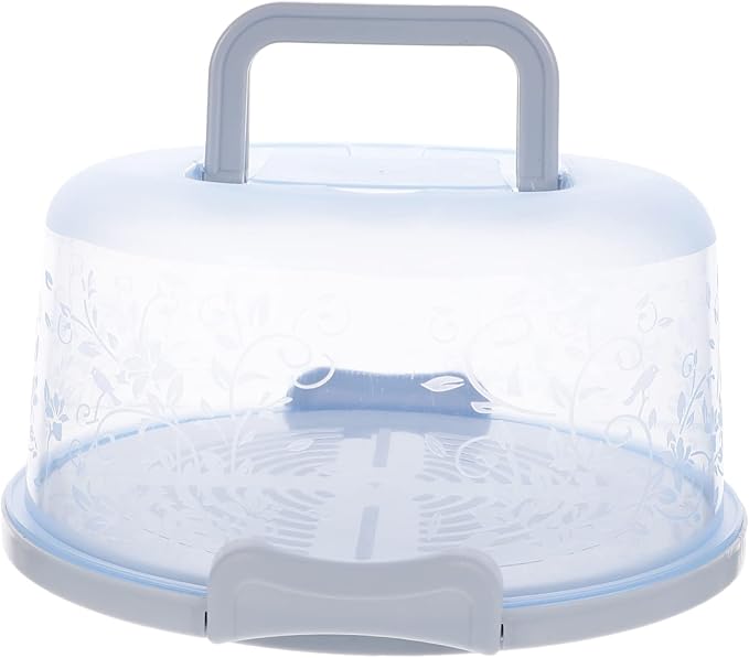 1pc Cake Box Organizer with Lid Clear Display Box Serving Tray Round Cake Saver with Locking Lid Plastic Cake Container Bakery Take Out Box Cake Box Container Food Packing Boxes