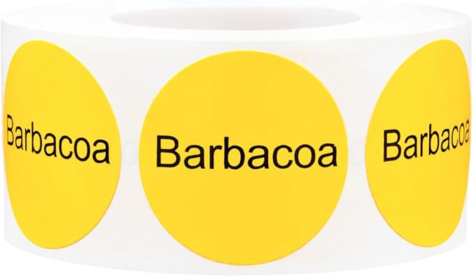 Barbacoa Deli Labels 1 Inch 500 Total Stickers