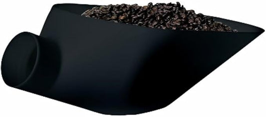 Rattleware Kilo Bean Scale Coffee Scoop For Counter and Case Display - Multifunctional Scale Scoop - Flat Design with Funnel - High-Density Plastic Material (Black)