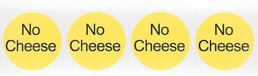 No Cheese Deli Labels 1 Inch 500 Total Adhesive Labels