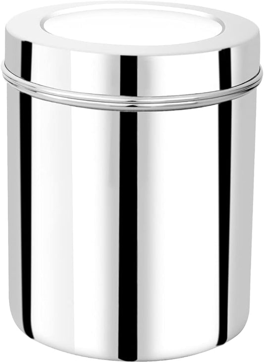 SEGA Stainless Steel Vertical Storage Canisters - SR Ubha Dabba for Kitchen Storage, Container for Grains, Sugar, Rice, Flour (Silver, Capacity- 9.4 Liter)