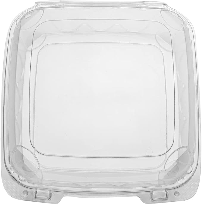 Restaurantware Thermo Tek 45.7 Ounce Clamshell Containers 100 Anti-Fog To Go Food Containers - Freezable Rectangle Clear Plastic Food Packaging Containers Disposable