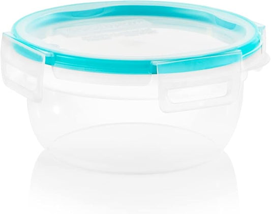Snapware Total Solution 3-Cup Plastic Food Storage Container with Lid, 3-Cup Rectangular Meal Prep Container, Non-Toxic, BPA-Free Lid with 4 Locking Tabs, Microwave, Dishwasher, and Freezer Safe