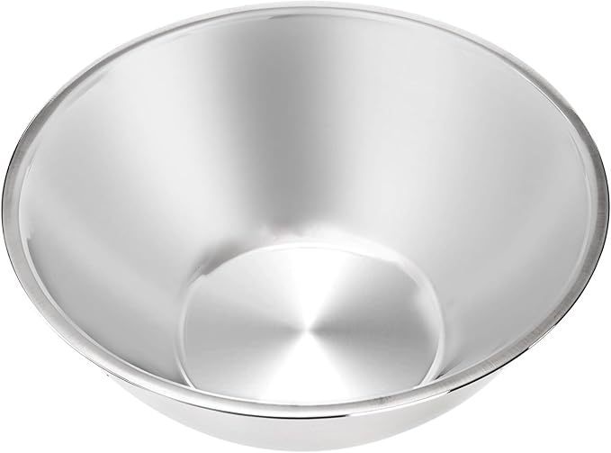 Suwimut 3 Pack Stainless Steel Mixing Bowls, 5 Quart Flat Base Stainless Steel Serving Bowls, 13 Inch Mirror Polish Large Metal Bowl Set for Kitchen Cooking, Baking, Prepping