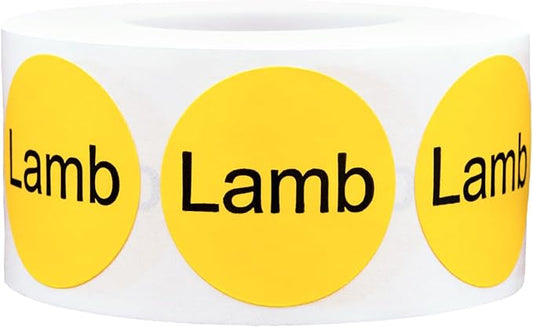 Lamb Deli Labels 1 Inch 500 Total Adhesive Labels