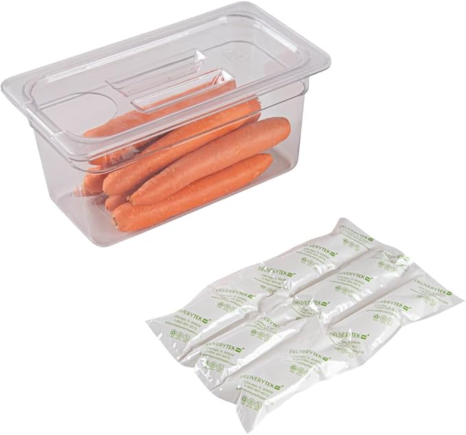Restaurantware Delivery Tek 11.4 x 7.7 Inch Ice Sheets 10 Durable Cold Packs - Easy-To-Use Design Leakproof Plastic Shipping Ice Packs Reusable For Frozen Meat Vegetables or Beverages