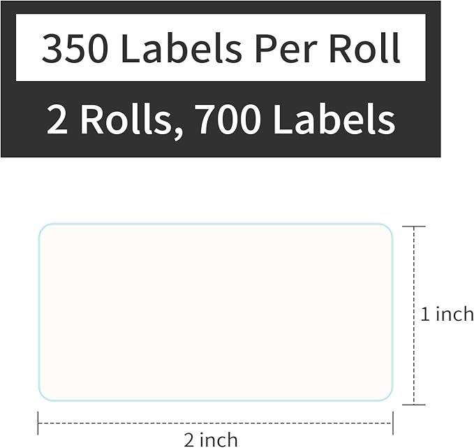 L LIKED Dissolvable Food Labels - 700 Pcs 1x2 Inch Washable Stickers for Fridge, Freezer & Dishwasher | No Residue, Easy Date Tracking for Meal Prep, Canning & Pantry Organization | Blue