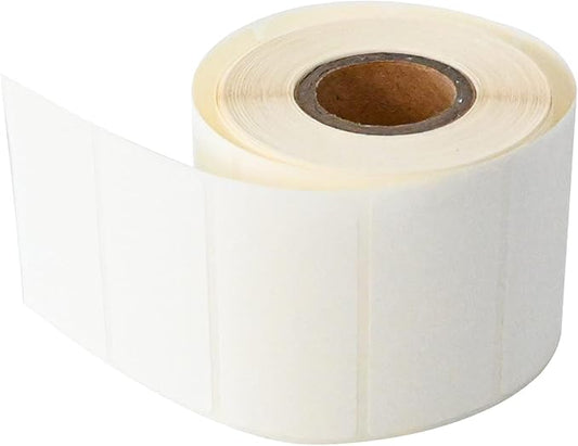 L LIKED 500 Stickers 1" x 2" White Dissolvable Food Labels for Containers -500 Labels/Roll