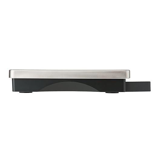 Taylor TE50 50-Pound Digital Portion Control Food Scale with Handle, Inventory, Postal, and Bulk Portioning Scale, Tare and Hold Function, NSF, Stainless Steel Platform