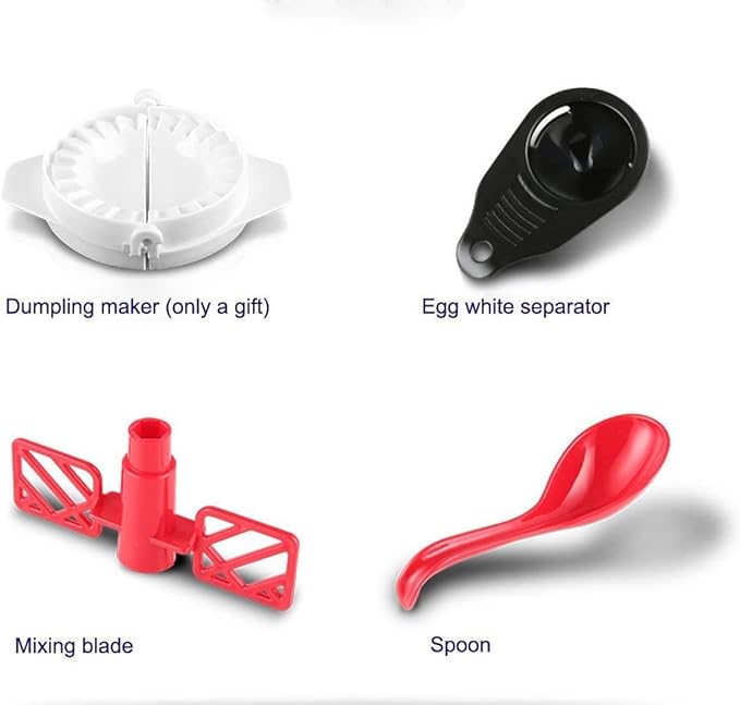 Hand crank food processor chopper for vegetables fruits nuts with egg white separator