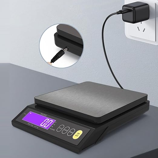 Digital Food Scale, Rechargeable Baking Electric Weight Scale with LCD Display, Electronic Scale with Counting Tare Zeroing Auto Power Off Unit Conversion Function (10kg 1g)