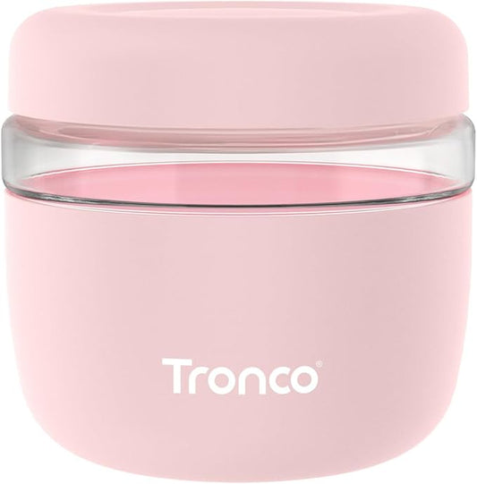 Tronco 24 oz Glass Lunch Bowl Container with Lid, Glass Food Storage Containers, Leak & Spill Proof, Soup & Stew Food Storage, Meal Prep, Airtight, Microwave Safe, BPA-Free - Ideal Gifts