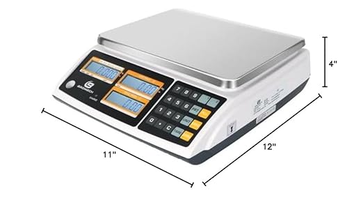 Price Computing Scale NTEP Certified for Legal Trade Rechargeable, Commercial Grade with Dual LCD Display, 60lb Stainless Steel Platform for Meat Shop, Deli, Produce Farmers Market COC#21-001