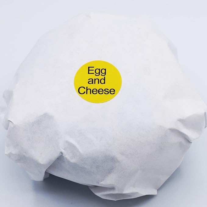 Egg & Cheese Deli Labels 1 Inch 500 Total Adhesive Labels