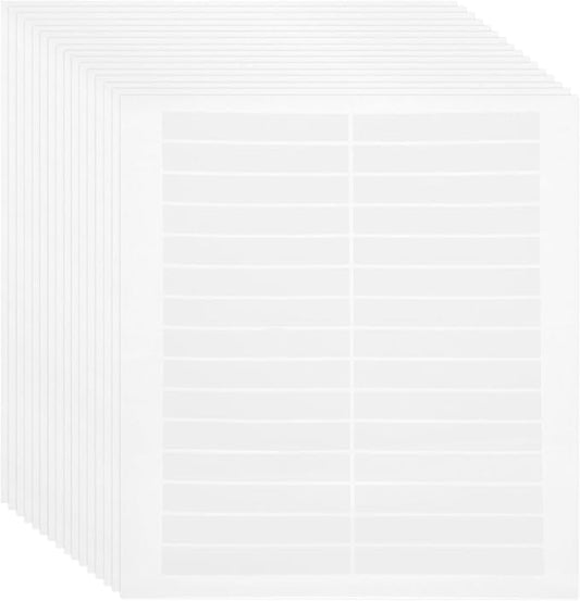MECCANIXITY 500 Sheets Barcode Label 3.4 x 0.6 inch Printable Laser and Inkjet Labels Address Labels for Copier Mailing Shipping Labels File Folders Envelopes, 30 Per Page, 15000 Labels