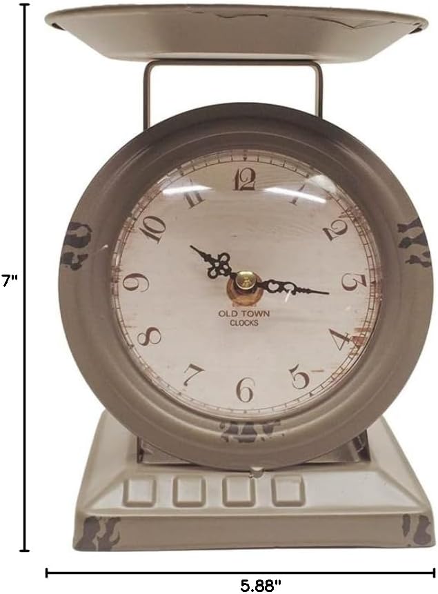 Treasure Gurus Vintage Food Scale Kitchen Countertop Island Clock Farmhouse Tabletop Home Decor