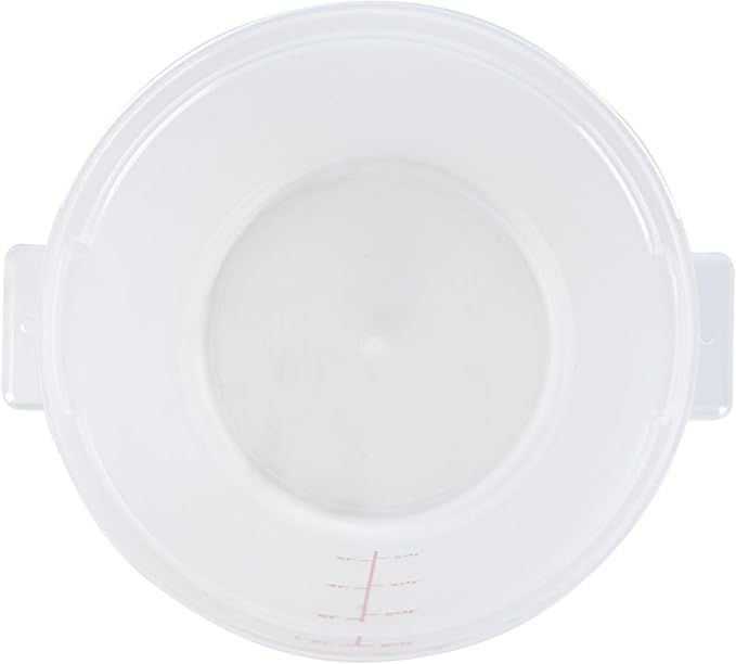 Restaurantware-Met Lux 8 Quart Food Storage Containers, 10 Translucent Storage Containers - Lids Sold Separately, Red Volume Markers, Dishwashable Containers, Side Handles, For Storing Foods