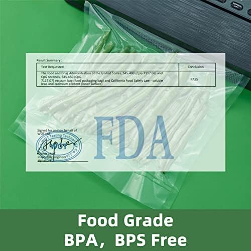 100 Quart 8” x10” Vacuum Sealer Bags, Airtight,Pre-cut,Heavy Duty BPA-Free Commercial Grade,for Sous Vide & Vacuumed Storage, Vac Seal Bags,for Food Saver & Seal a Meal Machines