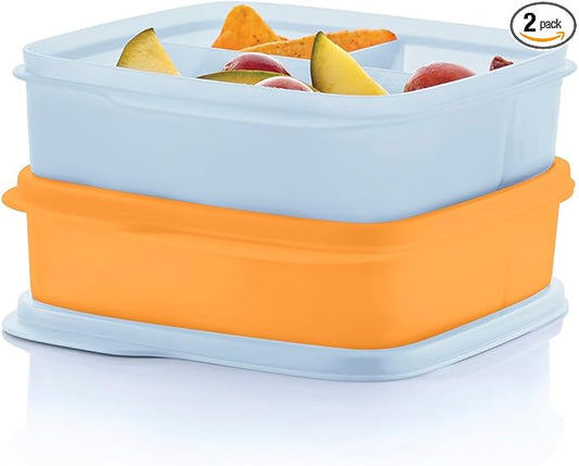 Tupperware Lunch-It Portion & Go Compact 2-Lunch Box Set, Dishwasher Safe and BPA Free (2.3 Cups/550 ml)