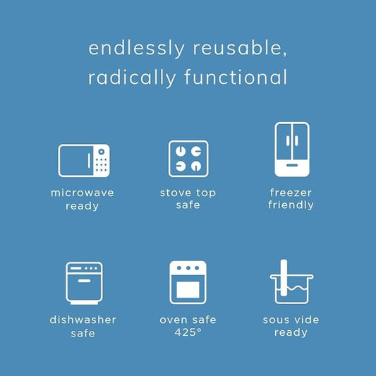 Stasher Premium Silicone Reusable Food Storage Half Gallon Bag, Aqua, Microwave, Sous Vide, Dishwasher, Oven and Freezer Safe, BPA Free, Leak-free, Eco-friendly, 64 Oz