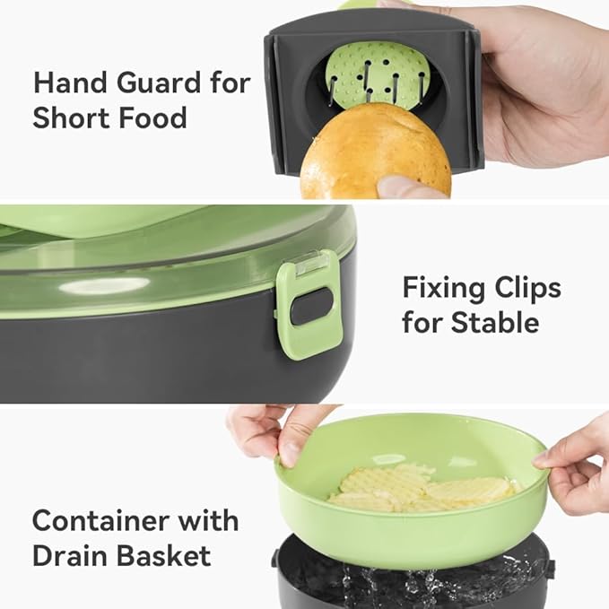 KEOUKE Vegetable Chopper Cutter 13 in 1 Veggie Chopper Slicer Dicer Pro Onion Chopper Food Chopper with Container and Hand Guard,9 Blades