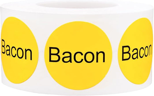 Bacon Deli Labels 1 Inch 500 Total Adhesive Labels