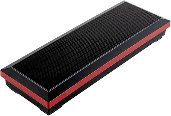 Restaurantware-14 x 4.6 x 2.4 Inch Compartment Lunch Container, 1 Japanese Style Adult Lunch Container - With 3 Compartments, Greaseproof, Black & Red Plastic Divided Lunch Box, For Hot & Cold Food