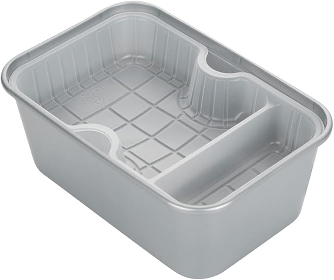 Restaurantware TRAYS ONLY: Futura 10 Ounce Trays For Meal Prep Containers 100 Microwavable Trays For 32 Or 37 Ounce Containers - Containers Sold Separately 2 Compartments White Plastic Food Trays