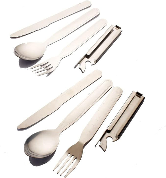 2 Set Picnic Flatware Set, Cutlery Set Extra Strong Ultra Silverware Set, 3 Pieces Knife Fork Spoon Set for Home Use/Travel/Picnic/Camping Utensils Set 2 ggryr nr4ne4 (2 set)