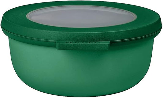 Mepal – Multi Bowl Cirqula Round – Food Storage Container with Lid - Suitable as Airtight Storage Box for The Fridge & Freezer, Microwave Container & Servable Dish – 350 ml – Vivid Green