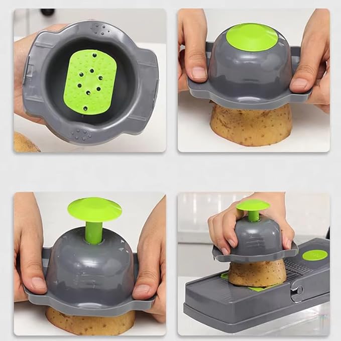 Vegetable Chopper, Multi 16 In 1 Manual Mandolin Fruit Vegetable Cutter Onion Dicer Veggie Slicer Vegetable Chopper, Cheese Slicer (16 in 1)