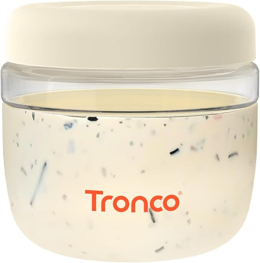 Tronco 24 oz Glass Lunch Bowl Container with Lid, Glass Food Storage Containers, Leak & Spill Proof, Soup & Stew Food Storage, Meal Prep, Airtight, Microwave Safe, BPA-Free - Ideal Gifts