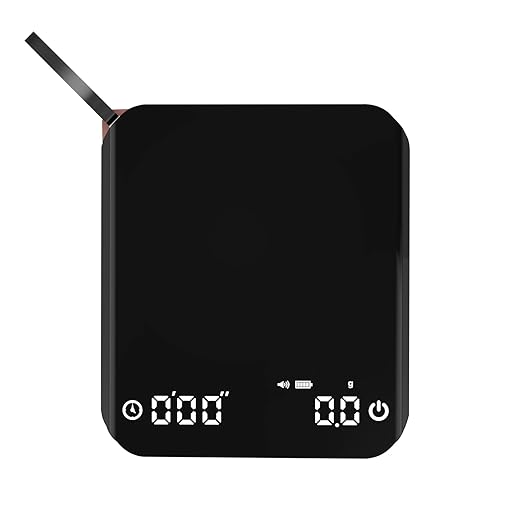 Coffee Scale with Timer, Rechargeable Coffee Bean Scale, Mini Digital Coffee Scale, Measurement Down 0.1g